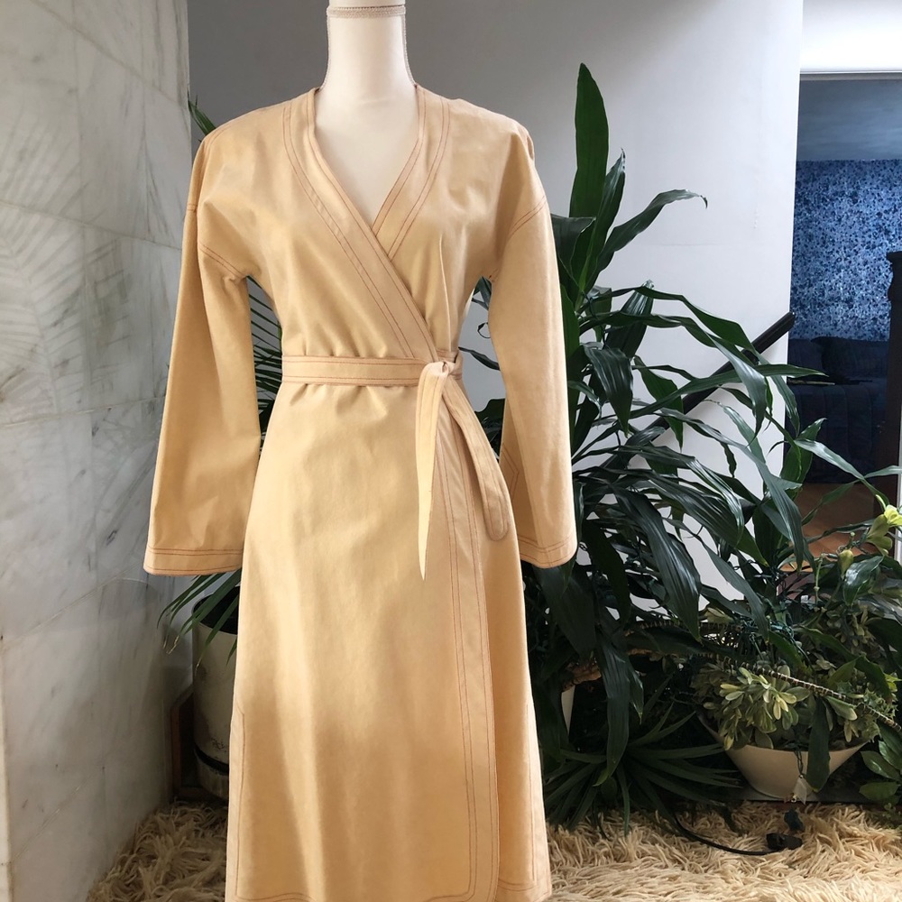 Stephen Burrows Ultra Suede Wrap Dress